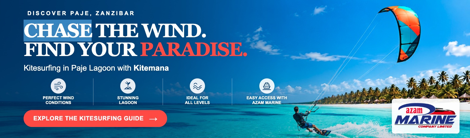 Kitesurfing in Zanzibar